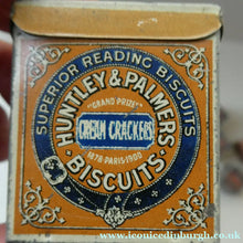 Load image into Gallery viewer, Vintage 1930s MINIATURE or SAMPLE Tin for Huntley and Palmer Biscuits. Yellow Colour
