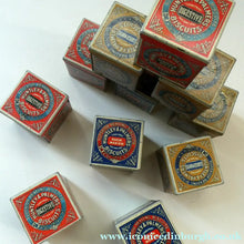 Load image into Gallery viewer, Vintage 1930s MINIATURE or SAMPLE Tin for Huntley and Palmer Biscuits. Yellow Colour
