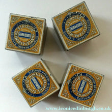 Load image into Gallery viewer, Vintage 1930s MINIATURE or SAMPLE Tin for Huntley and Palmer Biscuits. Yellow Colour
