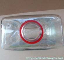 Load image into Gallery viewer, 1930s NOVELTY Golfing Glass Decanter. Decorated with Hand-Painted Comical Golfing Illustration - and with Fabulous Scotsman's Head Stopper
