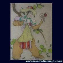 Load image into Gallery viewer, 1930s ORIGINAL DRYPOINT Etching / Woodblock Print by Elyse Ashe Lord (British, 1900–1971). Lady Playing Maracas. Pencil Signed
