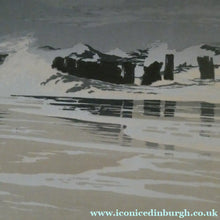 Load image into Gallery viewer, Collectable 1930s Original COLOUR WOODCUT Entitled "Breakers" by Oscar Droege. Pencil Signed
