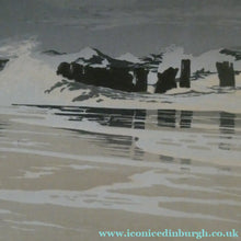 Load image into Gallery viewer, Collectable 1930s Original COLOUR WOODCUT Entitled "Breakers" by Oscar Droege. Pencil Signed

