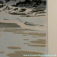 Load image into Gallery viewer, Collectable 1930s Original COLOUR WOODCUT Entitled "Breakers" by Oscar Droege. Pencil Signed
