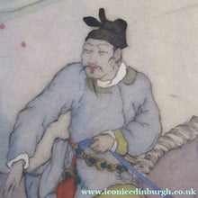 Load image into Gallery viewer, 1930s Hand Coloured Etching by Elyse Lord. Chinese Warriors on Horseback
