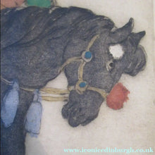 Load image into Gallery viewer, 1930s Hand Coloured Etching by Elyse Lord. Chinese Warriors on Horseback
