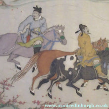 Load image into Gallery viewer, 1930s Hand Coloured Etching by Elyse Lord. Chinese Warriors on Horseback
