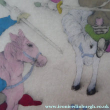 Load image into Gallery viewer, 1930s Elyse Lord Coloured Drypoint Etching. Chinese Warriors on Horseback
