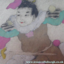 Load image into Gallery viewer, 1930s Elyse Lord Coloured Drypoint Etching. Chinese Warriors on Horseback

