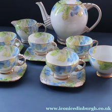 Load image into Gallery viewer, 1930s PARAGON Star Mark Bone China Teaset. Honesty Pattern with Aztec Shape. All Excellent Condition
