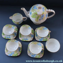 Load image into Gallery viewer, 1930s PARAGON Star Mark Bone China Teaset. Honesty Pattern with Aztec Shape. All Excellent Condition
