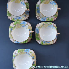 Load image into Gallery viewer, 1930s PARAGON Star Mark Bone China Teaset. Honesty Pattern with Aztec Shape. All Excellent Condition
