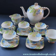 Load image into Gallery viewer, 1930s PARAGON Star Mark Bone China Teaset. Honesty Pattern with Aztec Shape. All Excellent Condition
