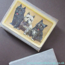 Load image into Gallery viewer, 1930s Art Deco Playing Cards with Terriers on the Back of Each
