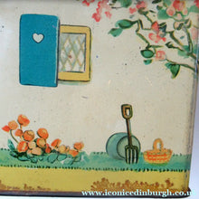 Load image into Gallery viewer, Rare 1930s MABEL LUCIE ATTWELL Kiddibics: Bicky House Biscuit Tin or Bank. Made for William Crawford
