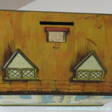 Load image into Gallery viewer, Rare 1930s MABEL LUCIE ATTWELL Kiddibics: Bicky House Biscuit Tin or Bank. Made for William Crawford
