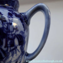 Load image into Gallery viewer, 1930s Royal Doulton Blue and White Jug Decorated with Images from the Eglinton Tournament - British Ceramics
