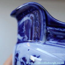 Load image into Gallery viewer, 1930s Royal Doulton Blue and White Jug Decorated with Images from the Eglinton Tournament - British Ceramics

