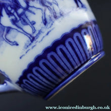 Load image into Gallery viewer, 1930s Royal Doulton Blue and White Jug Decorated with Images from the Eglinton Tournament - British Ceramics
