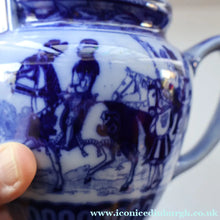 Load image into Gallery viewer, 1930s Royal Doulton Blue and White Jug Decorated with Images from the Eglinton Tournament - British Ceramics
