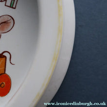 Load image into Gallery viewer, 1930s SHELLEY POTTERY Mabel Lucie Attwell Heavy Baby Plate. Motoring Image with Mouse Driving a Car
