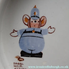 Load image into Gallery viewer, 1930s SHELLEY POTTERY Mabel Lucie Attwell Heavy Baby Plate. Motoring Image with Mouse Driving a Car
