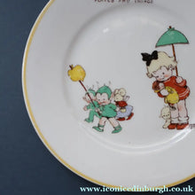 Load image into Gallery viewer, 1930s SHELLEY POTTERY Mabel Lucie Attwell Side Plate. Girls Playing with Boo Boos.  6 inches

