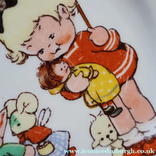 Load image into Gallery viewer, 1930s SHELLEY POTTERY Mabel Lucie Attwell Side Plate. Girls Playing with Boo Boos.  7 inches
