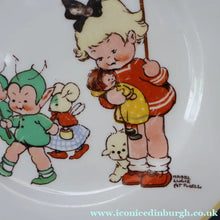 Load image into Gallery viewer, 1930s SHELLEY POTTERY Mabel Lucie Attwell Side Plate. Girls Playing with Boo Boos.  7 inches
