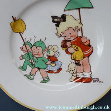 Load image into Gallery viewer, 1930s SHELLEY POTTERY Mabel Lucie Attwell Side Plate. Girls Playing with Boo Boos.  7 inches
