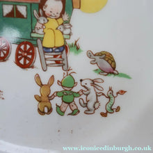 Load image into Gallery viewer, 1930s SHELLEY POTTERY Mabel Lucie Attwell Side Plate. Horse-Drawn Caravan Image.  6 inches

