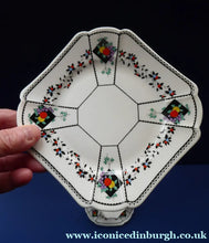 Load image into Gallery viewer, 1930s Shelley TRIO QUEEN ANNE Shape. Beautiful Art Deco with Fruits and Diamonds Pattern

