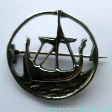 Load image into Gallery viewer, Vintage 1930s SHIPTON &amp; Co. Brooch with Viking Ship Pattern. Chester Hallmark for 1936 Media 1 of 12
