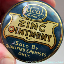Load image into Gallery viewer, 1930s Ucal Art Deco Ointments Tins. Vintage Chemist Advertising
