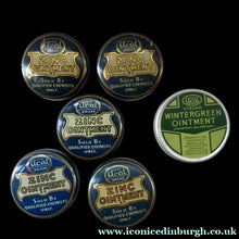 Load image into Gallery viewer, 1930s Ucal Art Deco Ointments Tins. Vintage Chemist Advertising
