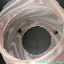 Load image into Gallery viewer, 1930s Art Deco Sugar Pink Swirls Geometric Glass Lamp Shade
