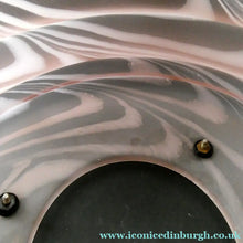 Load image into Gallery viewer, 1930s Art Deco Sugar Pink Swirls Geometric Glass Lamp Shade
