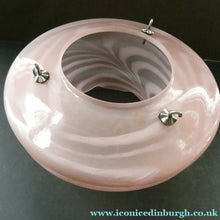 Load image into Gallery viewer, 1930s Art Deco Sugar Pink Swirls Geometric Glass Lamp Shade
