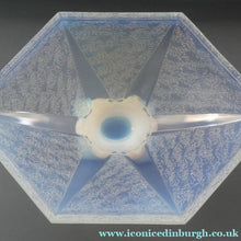 Load image into Gallery viewer, LARGE 1930s Art Deco ETLING Glass Decorative Bowl or Vase. Hexagonal Shape with Cute  
