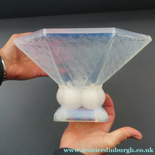 Load image into Gallery viewer, LARGE 1930s Art Deco ETLING Glass Decorative Bowl or Vase. Hexagonal Shape with Cute  
