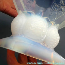 Load image into Gallery viewer, LARGE 1930s Art Deco ETLING Glass Decorative Bowl or Vase. Hexagonal Shape with Cute  
