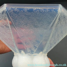 Load image into Gallery viewer, LARGE 1930s Art Deco ETLING Glass Decorative Bowl or Vase. Hexagonal Shape with Cute  
