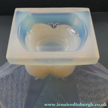 Load image into Gallery viewer, LARGE 1930s Art Deco ETLING Glass Decorative Bowl or Vase. Hexagonal Shape with Cute  
