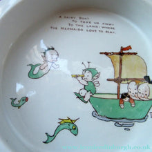 Load image into Gallery viewer, 1930s Shelley Baby's Bowl with Mermaid and Boo Boo
