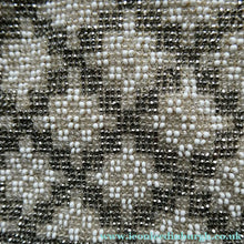 Load image into Gallery viewer, Vintage WHITE Art Deco Beaded Evening Bag with Chrome Clasp and Chain Handles; 1930s
