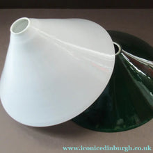 Load image into Gallery viewer, SINGLE Antique 1930s  White Glass "Coolie" Hanging or Pendant Lightshade
