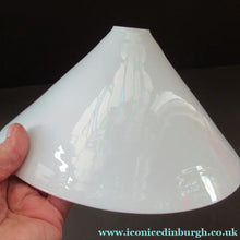Load image into Gallery viewer, SINGLE Antique 1930s  White Glass "Coolie" Hanging or Pendant Lightshade
