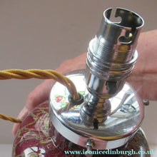 Load image into Gallery viewer, 1930s WMF Ikora Glass Lamp with Chrome Fittings Interior Light
