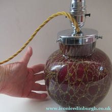 Load image into Gallery viewer, 1930s WMF Ikora Glass Lamp with Chrome Fittings Interior Light
