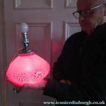 Load image into Gallery viewer, 1930s WMF Ikora Lamp Art Deco Glass - Internal Light WORKING
